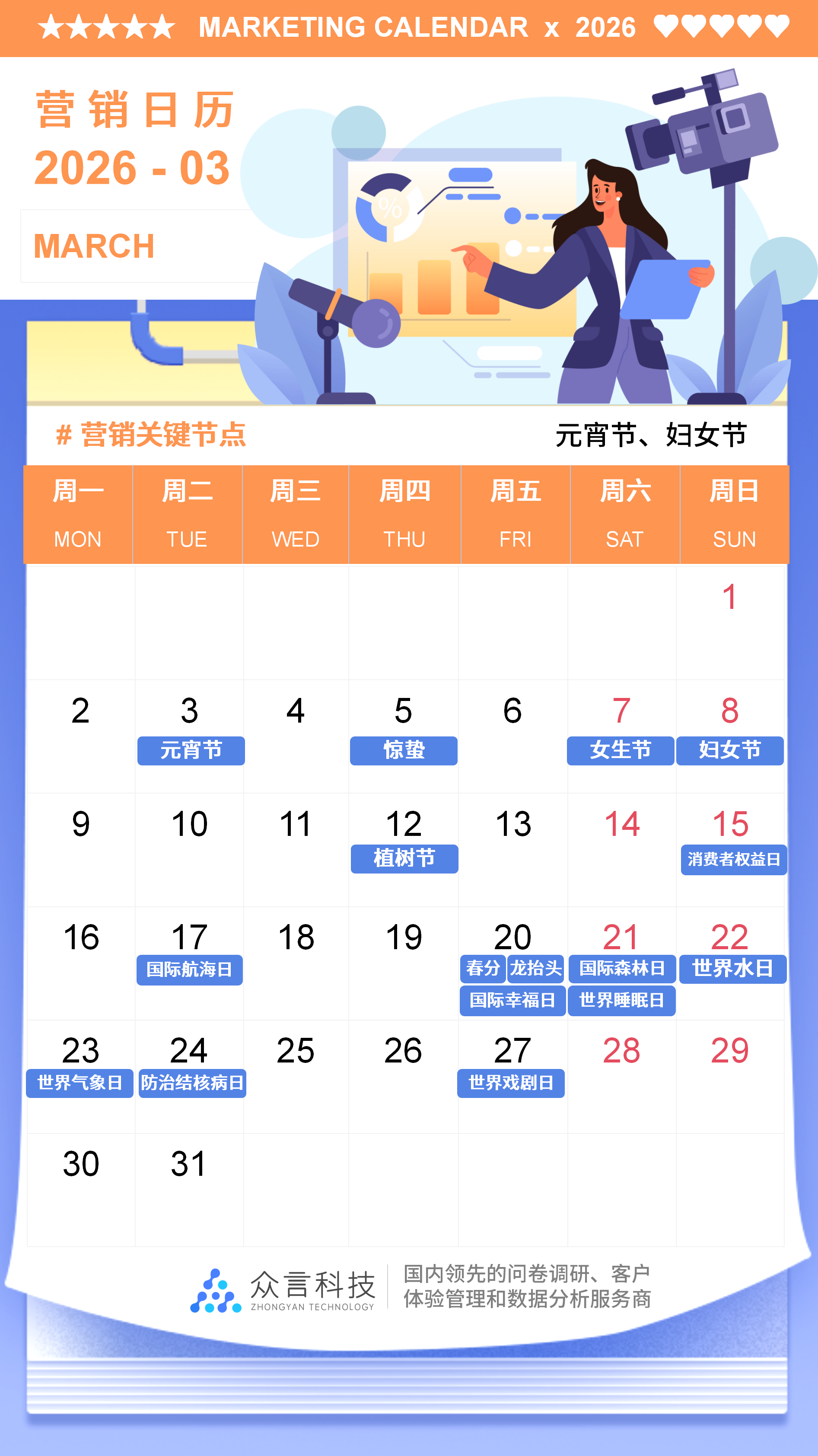 2026营销日历 03月